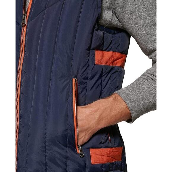 Levis Men's Quilted Utility Puffer Vest With Contrast Detailing 100% Nylon XL - Picture 4 of 14